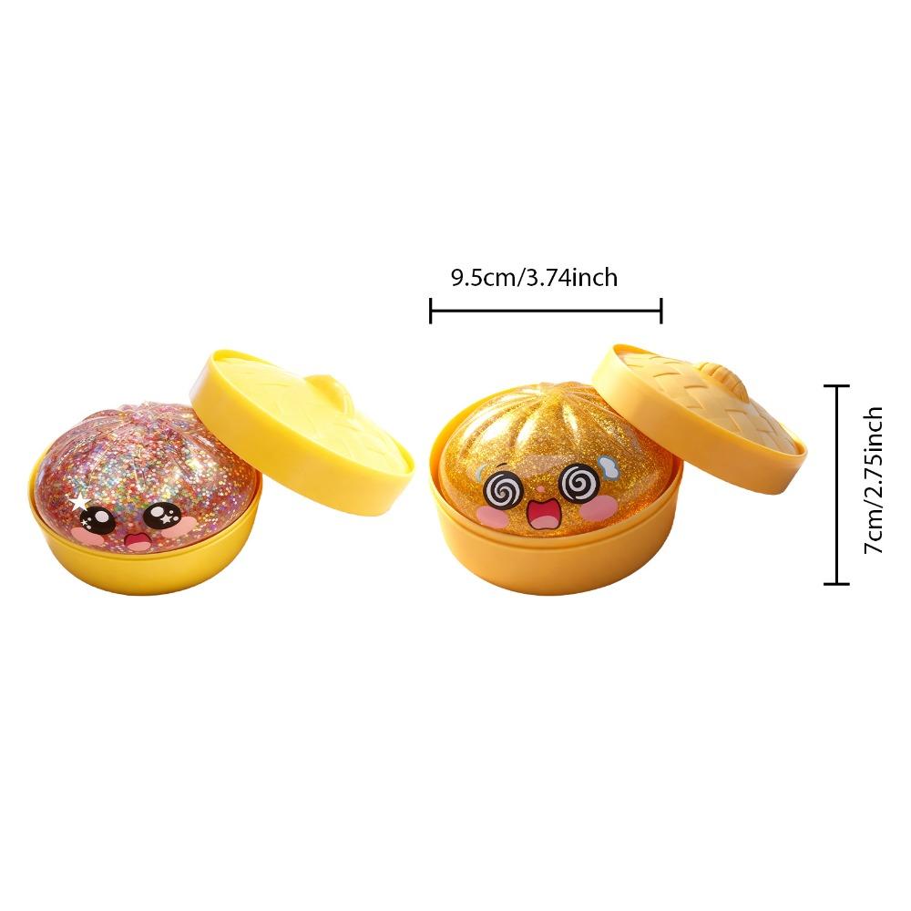 Hot Crystal Steamer Bun Stress Relief Ornament Food Shape Slow Rebound Squishy Fidget Decoration Home & Room Figurines Fun Gifts