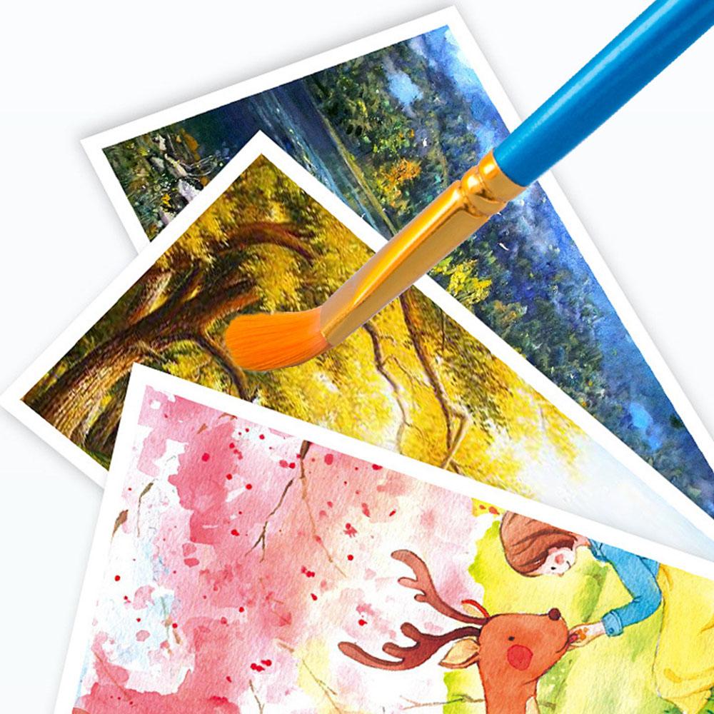 10pcs/sest Professional Artist Nylon Paint Brush Set Watercolor Painting Brushes New Colors