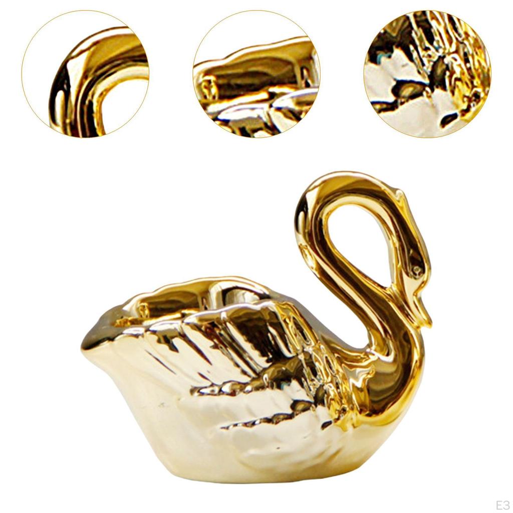 Golden Swan Candle Holder Candlestick Creative Table Centerpiece Stand Tealight