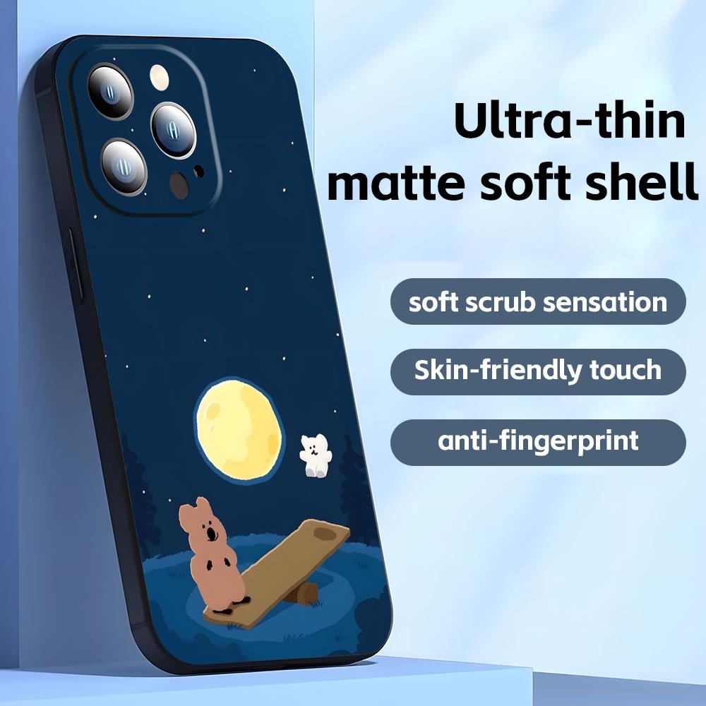 Cute D-Dinotaeng Phone Case For iPhone17 16 16e 15 14 13 12 11 Plus Mini Pro Max Soft black Shockproof Cover