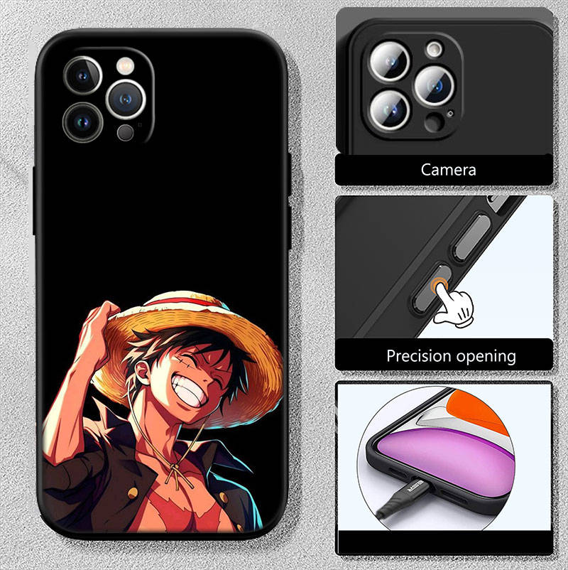 JO43 Ein Stück Luffy Telefon Fall für iPhone 7 8 11 12 13 14 15 16 16E XS Pro Max XR X SE Samsung S20 S21 S22 S23 S24 FE Ultra Plus Lite S21S A55