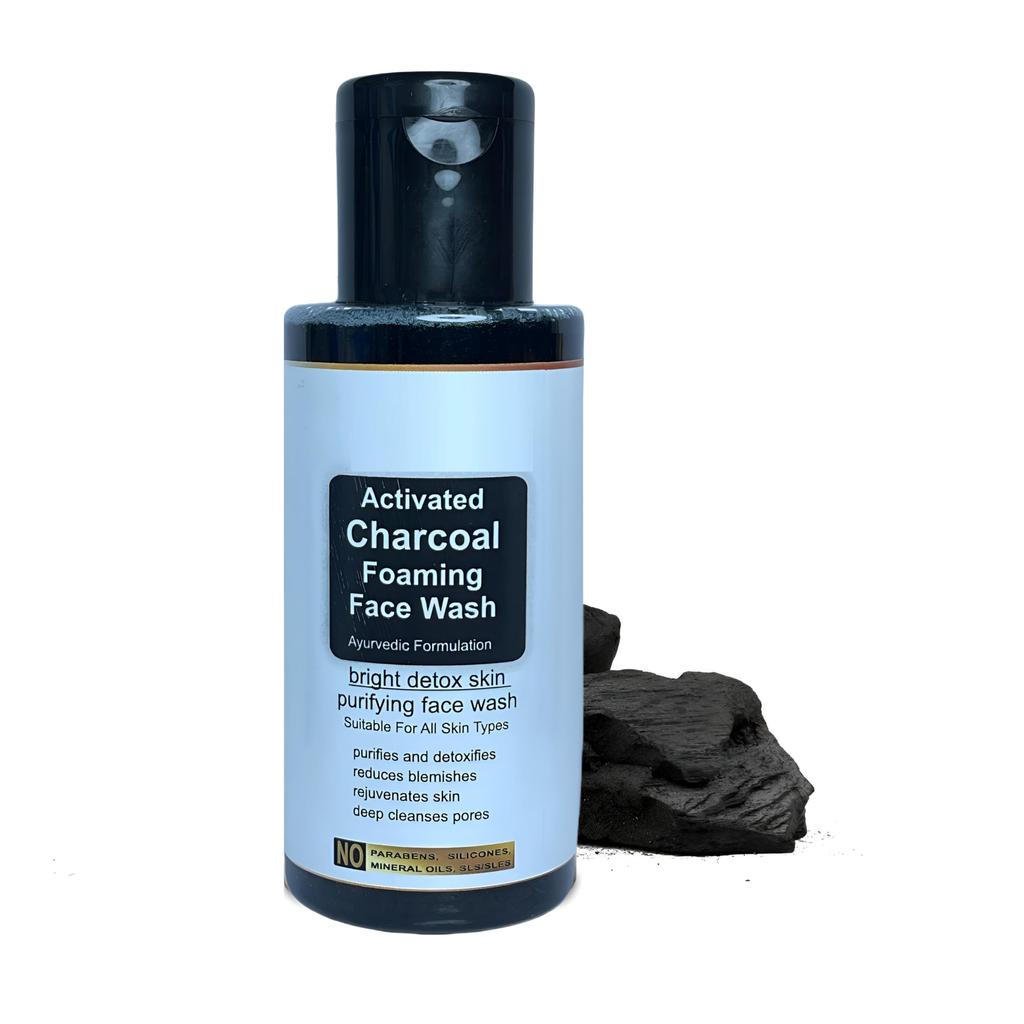 Glamezone Charcoal Foaming for Pollution & Oil Control with Activated Charcoal Face Wash (100 Ml)
