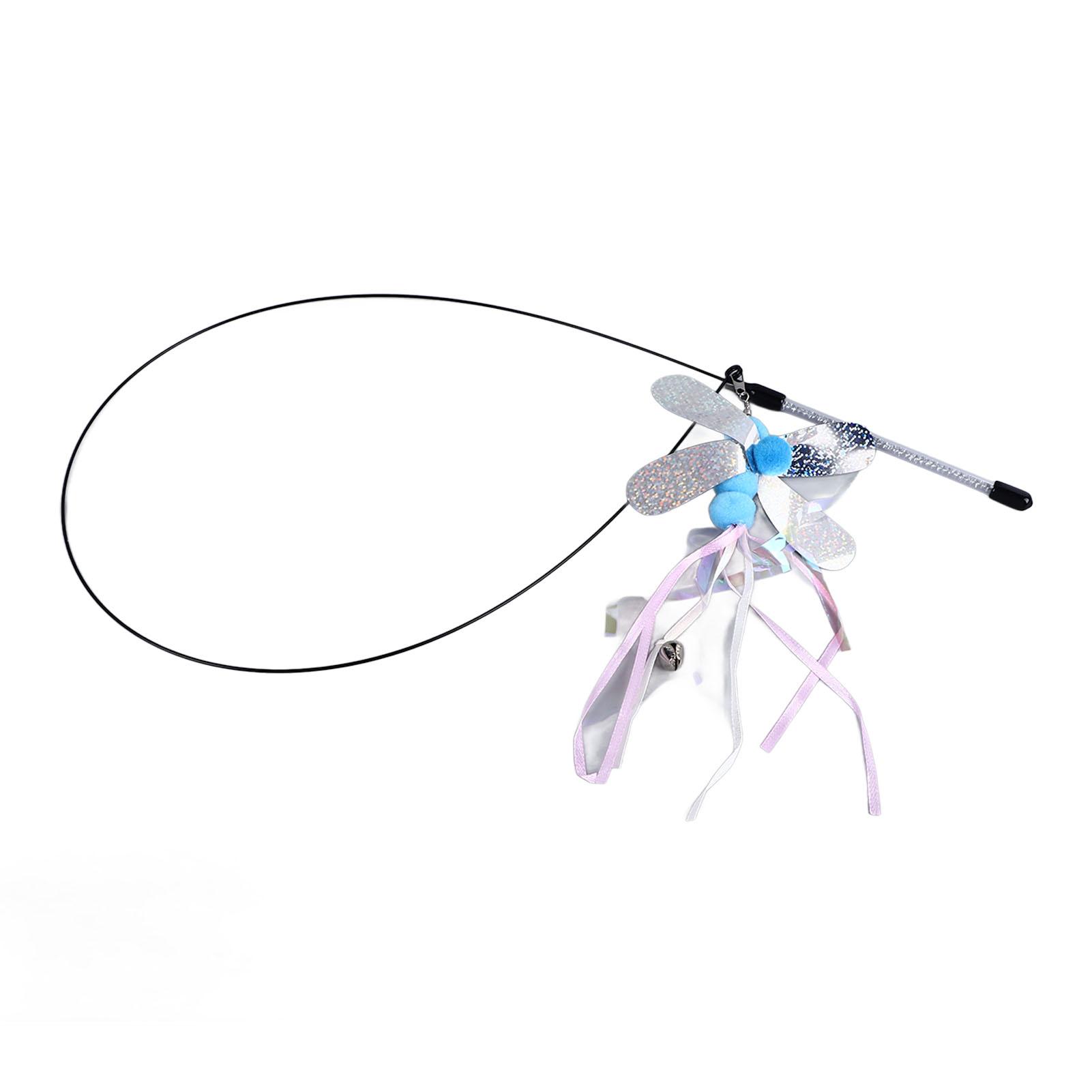 Cat Teaser Wand Flexible Wire Handle Interactive Cat Wand Toys with Vivid Bait for Cat Kitten Type 1