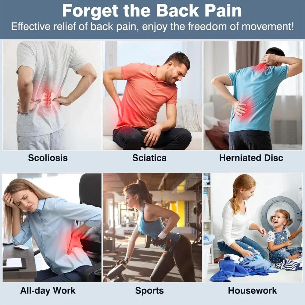1PCS Back Brace for Lower Back PainLumbar Support Belt for Men WomenBionic Spine Design Back Brace for Sciatica Herniated Disc