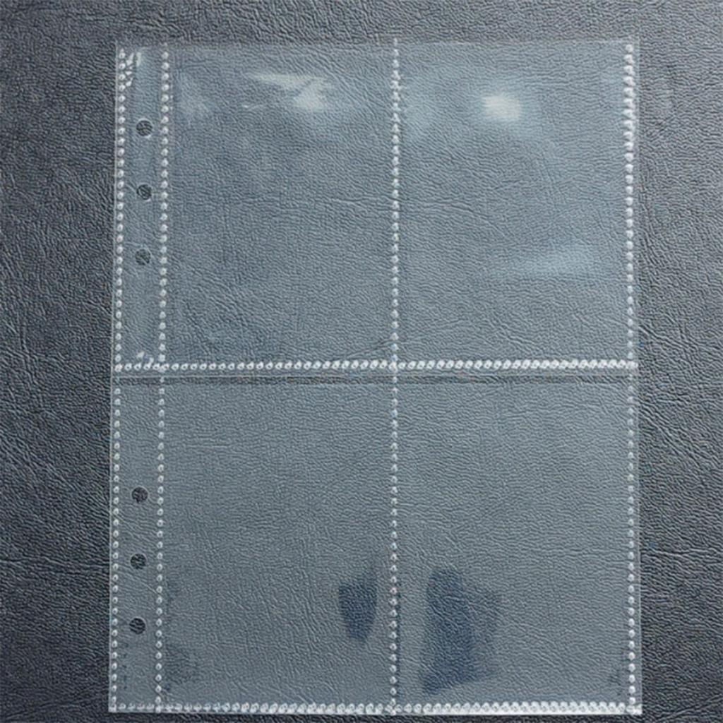 10 Sheets Punched Pocket Photo Pockets for Ring Binder Albums Clear Punched Pockets File Sheet Protector Binder Sleeve