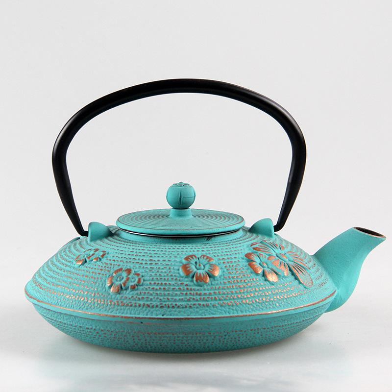 Japanese Style Cast Iron Teapot, Boiling Water Pot for Brewing Tea, Pig Iron Kettle with Tea Strainer, Charcoal Fire Tea Kettle
