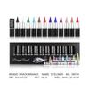 12-Piece Set of Colored Eyeliner Pens, Long-Lasting, Fade-Resistant, Waterproof, Automatic Rotating Eyeliner Pens Available in A Set