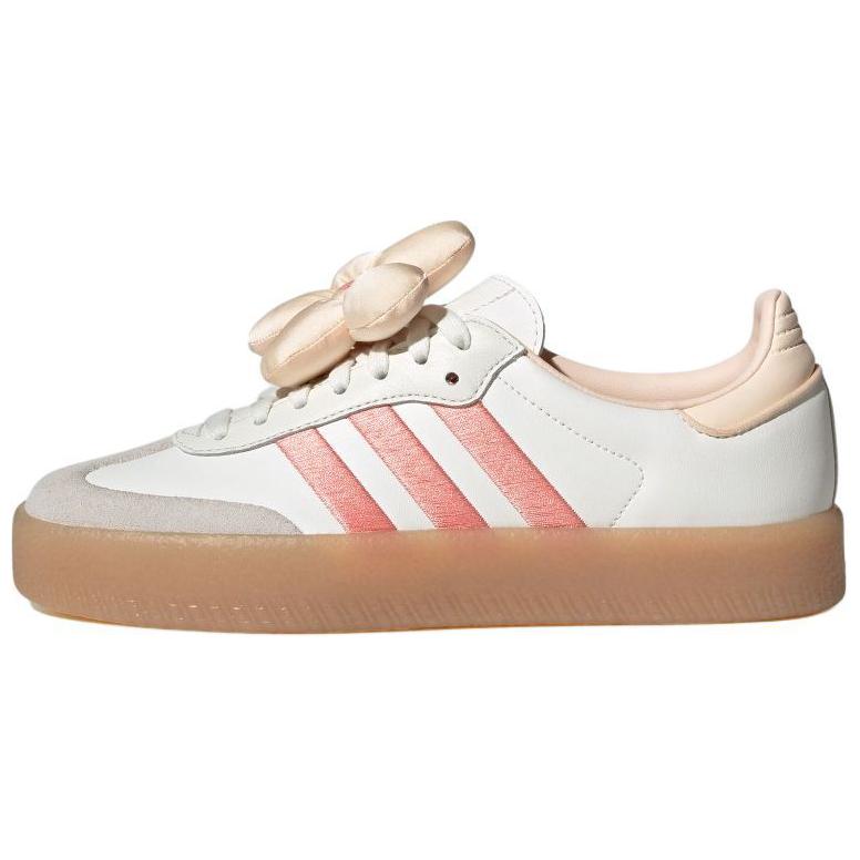 

Adidas Originals SAMBAE Low Top Skateboard Shoes Women s White Pink Sneakers JR3334 37⅓