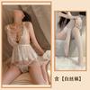 Sex Underwear Sexy Perspective Pure Desire Small Chest Open Gear Free Pearl Deep V Hot Temptation Hollow Nightdress