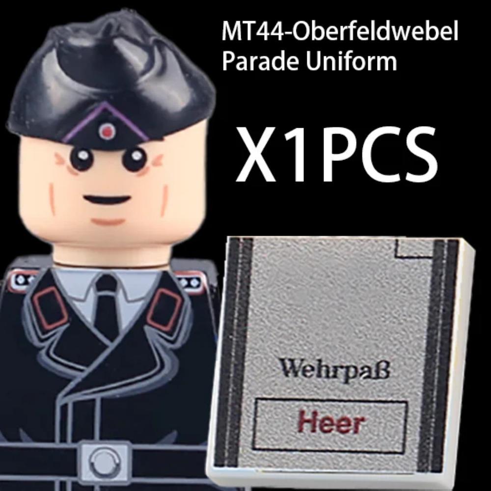MOC WW2 Německé Vojenské Vojáky Figurky Stavební Bloky Důstojník Armáda Pěchota Čepice Mapa Potištěné Dlaždice Cihly Hračky Kluci Dárek
