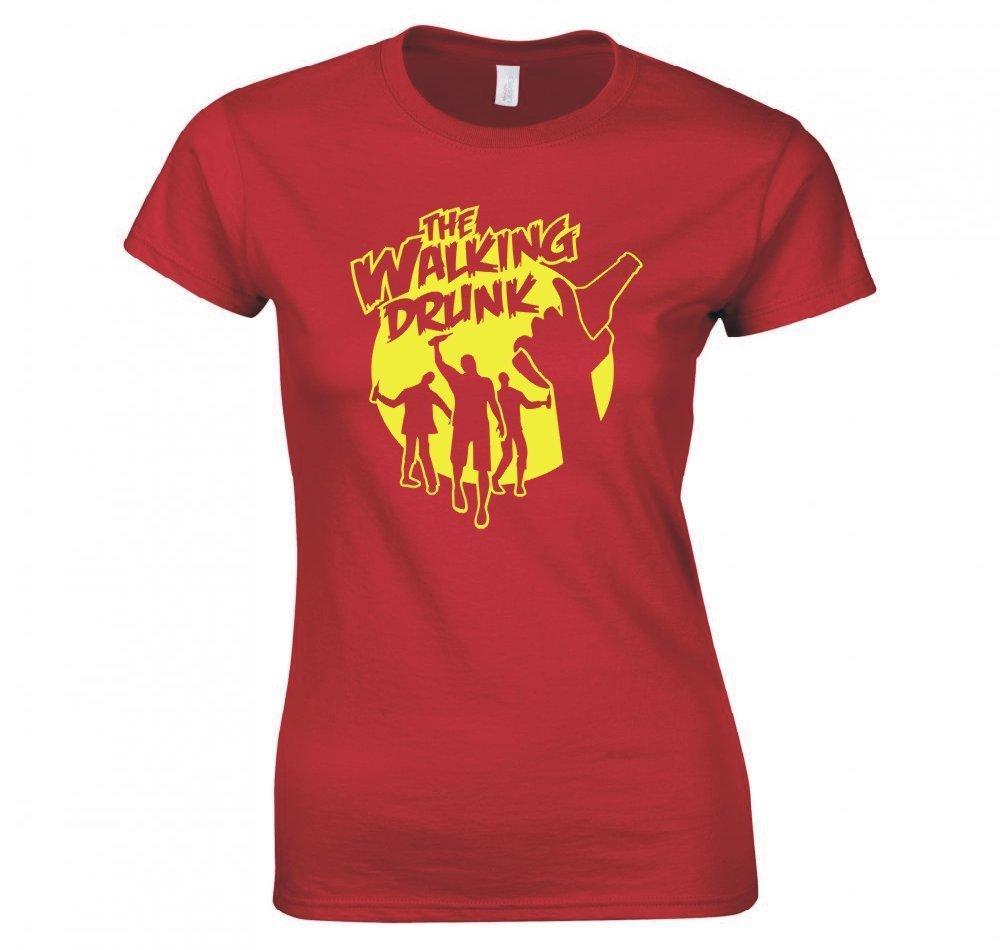 The Walking Dead Walking Drunk Ladies Tshirt New S