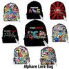 Unisex Oxford Cloth Printed Backpack Alphabet Lore Design Student Gift
