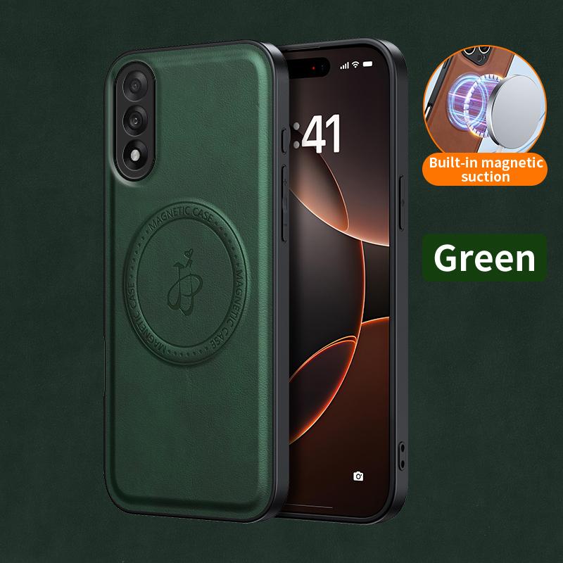 PU Leather Wireless Charging Magnetic Case for OnePlus Nord 5 Nord5 5G Fusion Protective Cover Hard Back Shell Coque