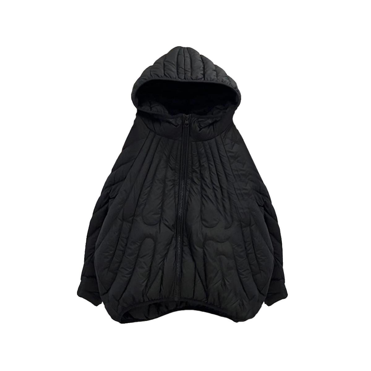 

Зимние теплые однотонные куртки-пуховики с капюшоном и молнией для девочек, укороченные пальто для школьников, детская одежда, ветровка 5-14 лет 150cm чёрный