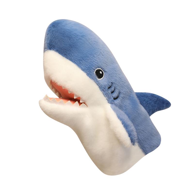 Cute Animals Soft Stuffed Toy Doll Shark/Raccon/Lion/Dinosaur/Panda/Fox/Duck/Pig/Capybara/Dog Hand Puppet Educational Baby Toys
