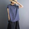 DIMANAF 2026 Summer Women Plus Size New Blouse Shirt Vintage Short Sleeve Cotton Casual Loose Lady Tops Tees