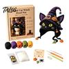 Highland Cow Hat Crochet Kit Kit, Halloween Pumpkin Spider Hood Craft Set DIY Handmade for Adults Teens Holiday Ornament