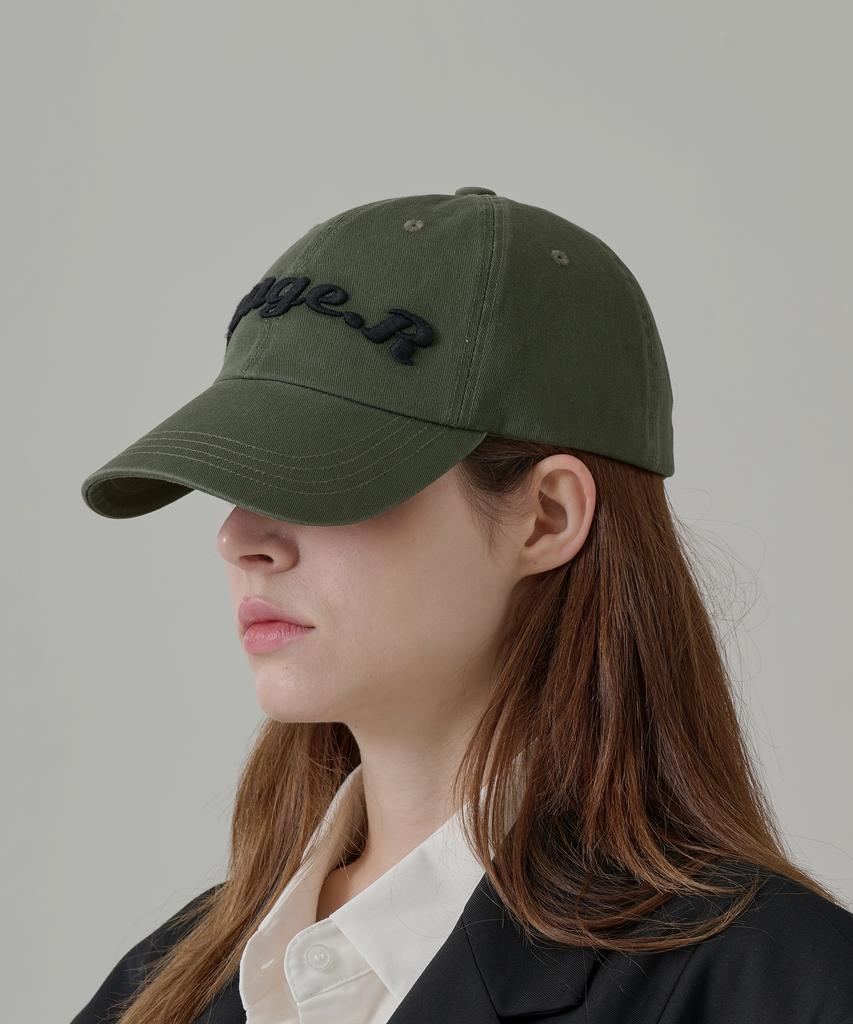 Seuteijial Volume Logo Washed Ball Cap [Khaki]