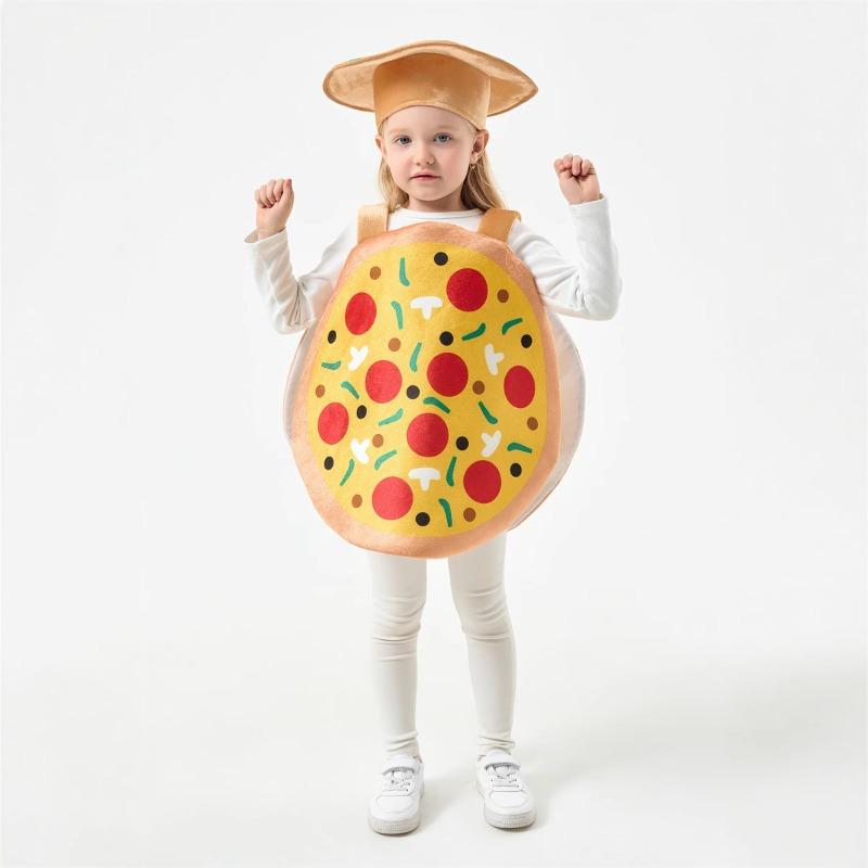 Halloween's New Funny Costumes, Pizza Creative Food Performance Costumes, Children's Stage Costumes