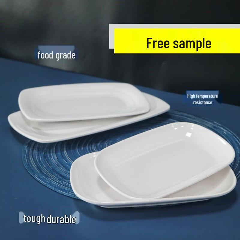 777 Food-Grade Melamine Rectangular Serving Plate