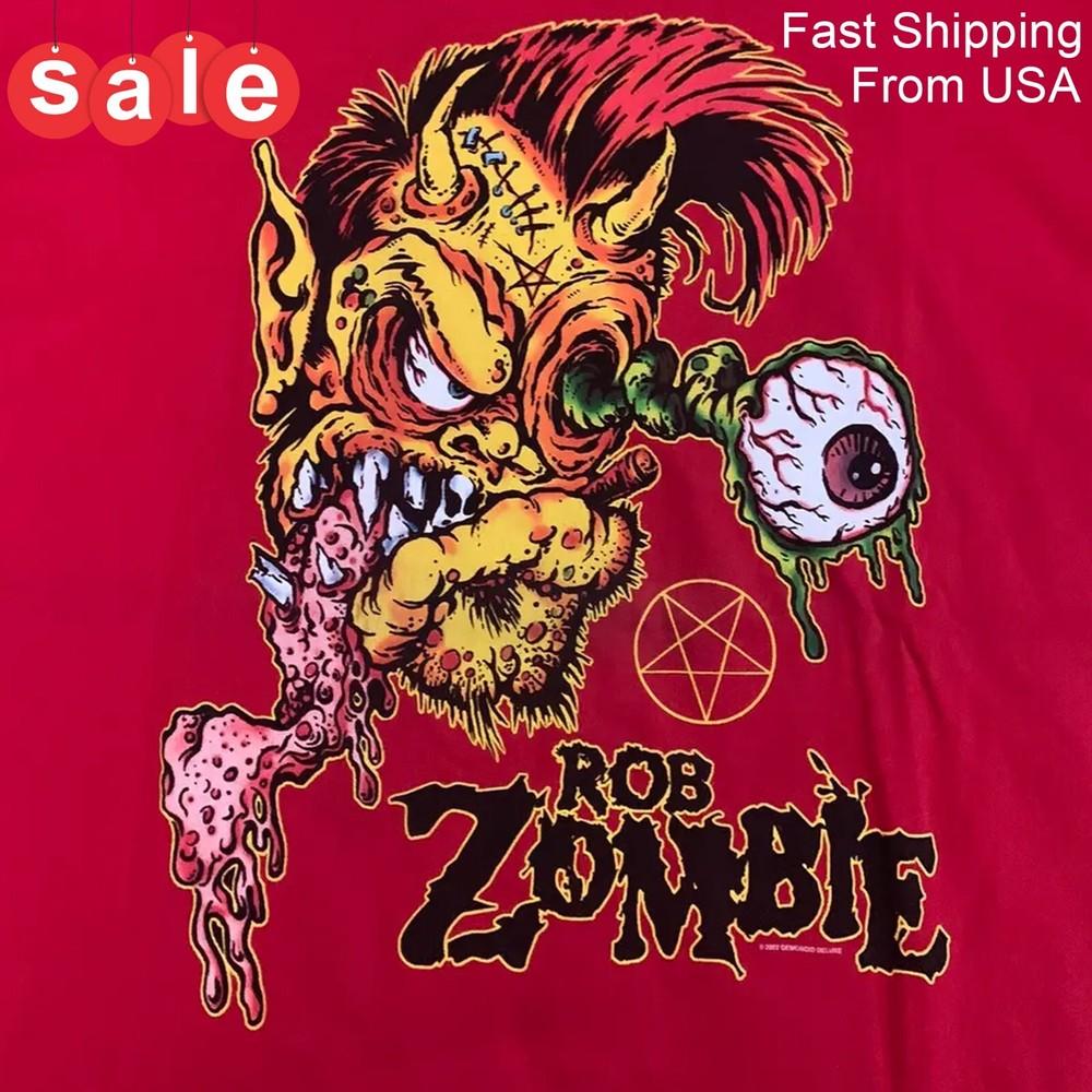 Новая футболка Rob Zombie Demonoid Подарок для фанатов Унисекс S-5XL Футболка SB031 Унисекс Футболка L