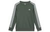 Sweatshirt à col rond et manches longues rayures sportives rétro épais doublé polaire pour femme FW24 HM1930