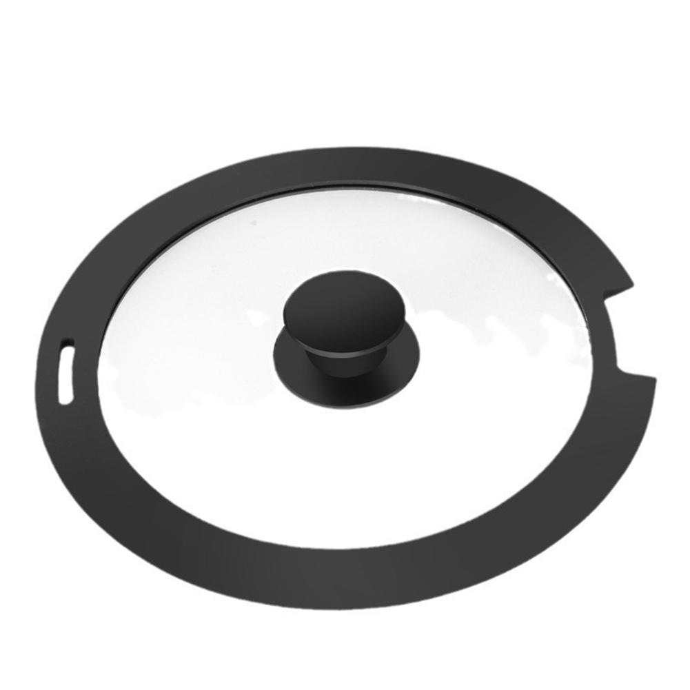 Sleek Black and White Silicone Pot Lid Compatible with Different Sizes