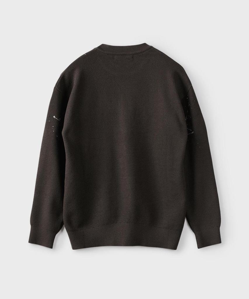 PANICALE Khaki Splash Paint Knit