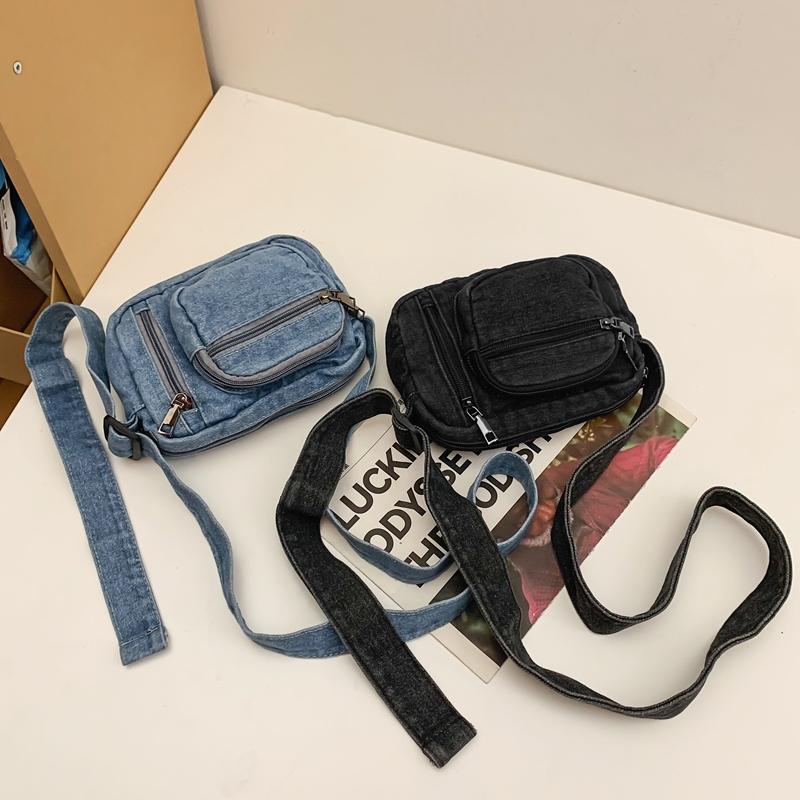 Denim Bag Women's Sports Shoulder Crossbody Bag Men's Mini Mobile Phone Bag