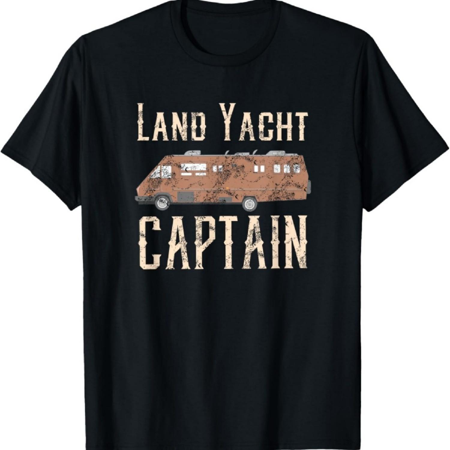 

Funny RV Gift - Land Yacht Captain T-Shirt XXXXXL чёрный