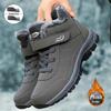 Women's snow boots winter piled thickened non-slip snow boots wide last waterproof walking cotton boots Velcro