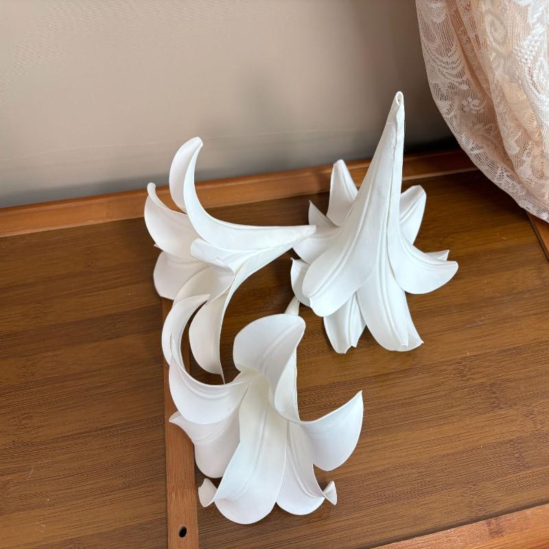 New Eva Artificial Lily Flower Head 15Cm Diy Foam Flower Head Hanging Lily Party Decor
