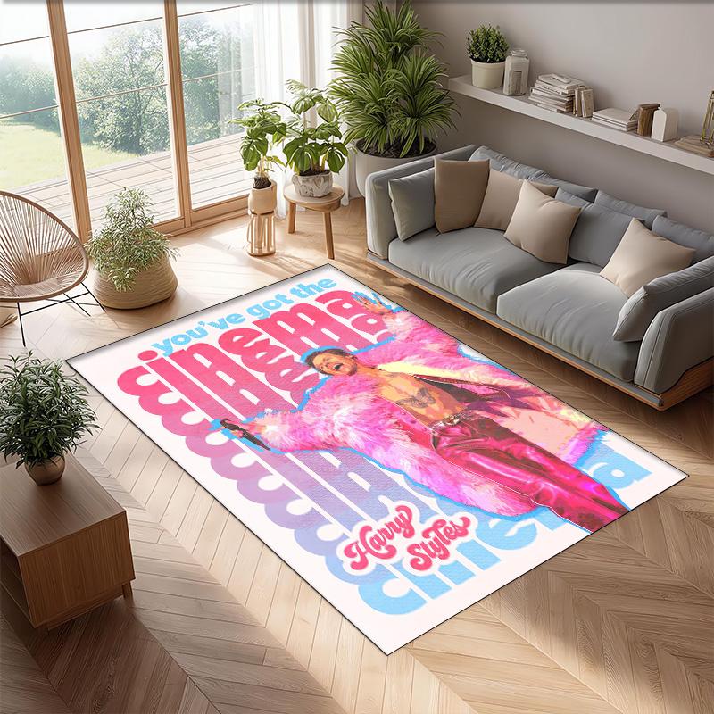 Soft Crystal Velvet Floor Rug,Harry Styles Anti Slip Decorative Carpet, Plush Area Mat For Indoor Home Decoration