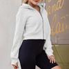 Women Long Sleeve Hooded V Neck Loose Pullovers Female Tops Solid Color Sweatshirts