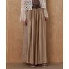 Weaving Belt Shirring Banding Maxi Wide Pants Ze08ql001nh