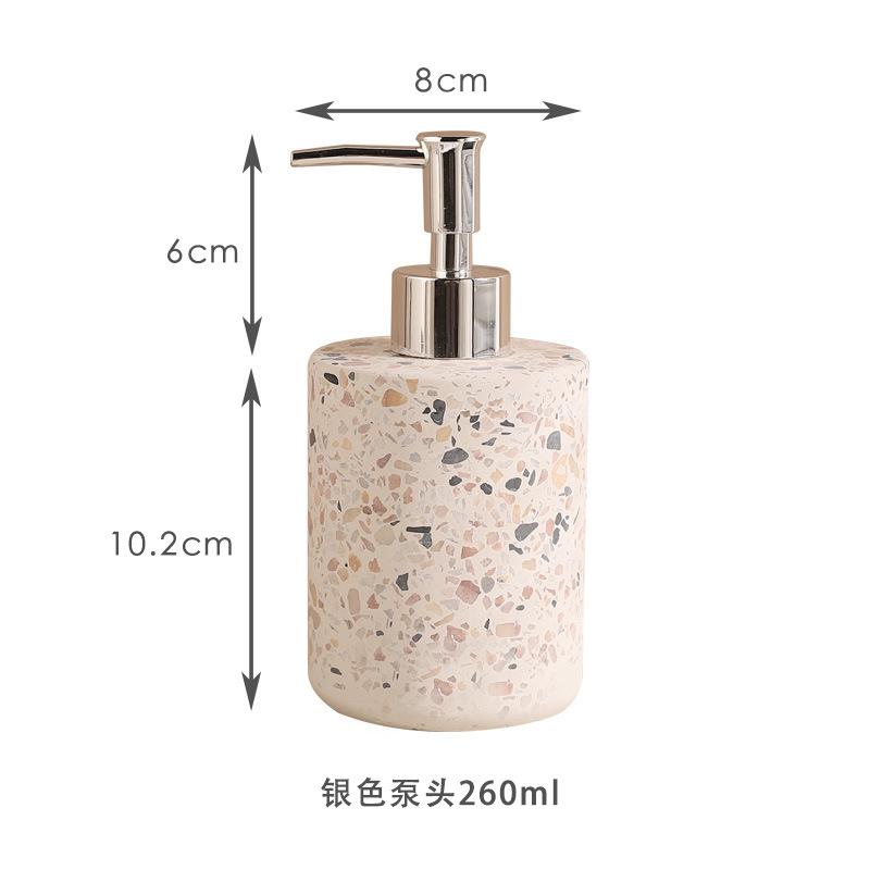Nordic Terrazzo Emulsion Bottle Soap Presser Shower Gel Hand Sanitizer Bottled Bathroom Decoration Accessories Emulsion Products