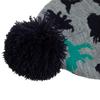 Toddler Knit Beanie Hat with Dinosaur Jacquard Pattern Earflap Design Pom Pom Top Kids Winter Warm Soft Stretchy Hat for Boys Girls