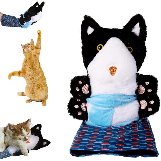 Cat Wrestling Toy Puppet, Essential Cat Wrestling Gloves for Pet Lovers, Cat Ragdoll Wrestler with Tough Padding, Safe and Fun Interactive Game to