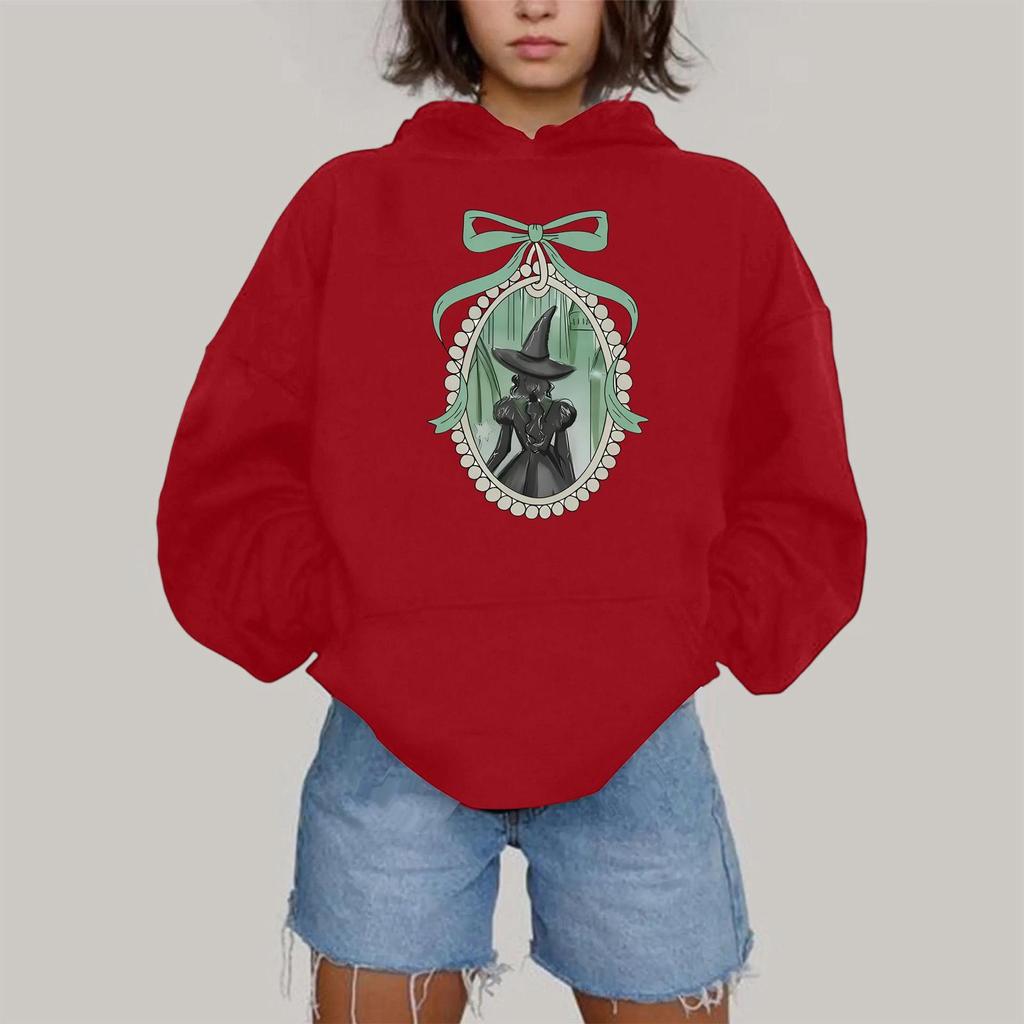 Damen Modisches Lässiges Kapuzen-Langarm-Sweatshirt mit Aufdruck