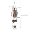 Decor Feng Shui Decoration Crisp Sound Heart Pendant Wind Chimes Windbells Yard Hanging Ornament