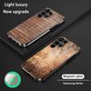 Carved Wood Phone Case S24 Ultra Cases Celulares For Samsung S24 S23 S22 S21 S20 Plus Ultra Note20 Glass Magnetic Phone Case