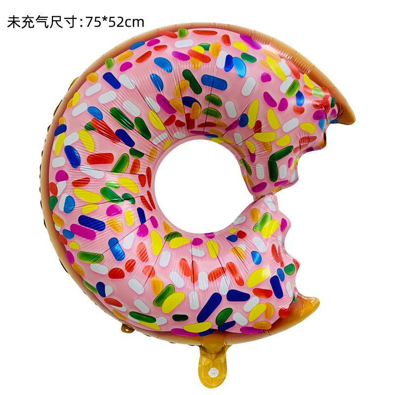 Chocolate Donut Balloon Birthday Burger Fries Pizza Balloon Hot Dog Party Aluminum Film Balloon Decoration