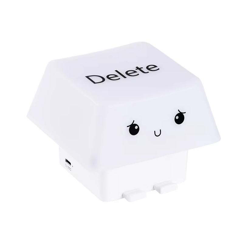 

Creative Deletes Keycap Lamp USB Rechargeable 3Moods Light with Adjustable Brightness Phone Holder for Bedroom Table Decor