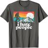 I Hate People! Funny Bigfoot Mountains Retro Unisex T-Shirt Unisex T-Shirt