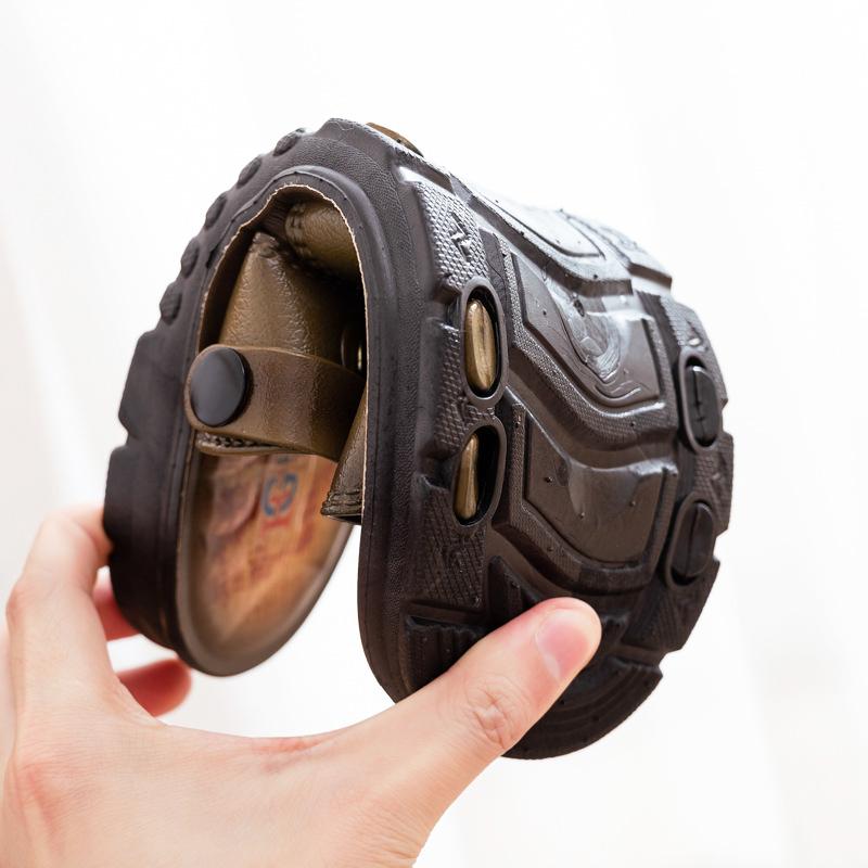 Pánské sandály pro dvojí účel Letní pohodlné pánské sandály 2 v 1 Olejový sprej Pánské sandály Volnočasová plážová obuv pro muže