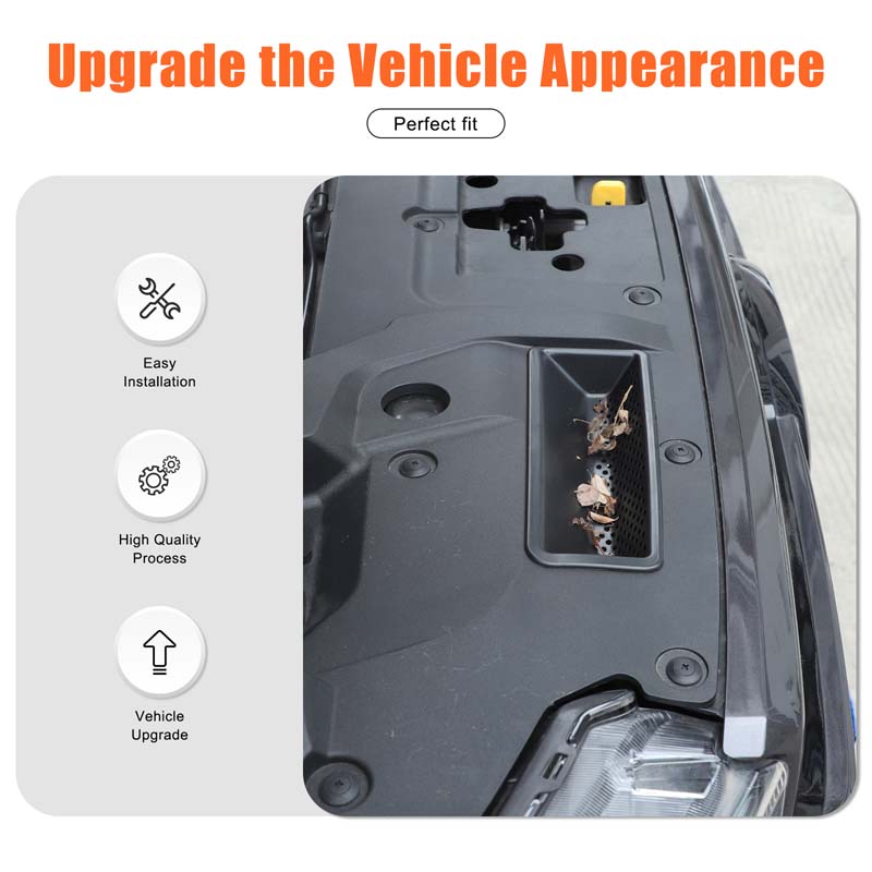 For Ford Ranger 2023-2025 2026 ABS Car Engine Bay Dust Cover Engine Hood Leakproof Cover Trim Panel Car Interior Accessories