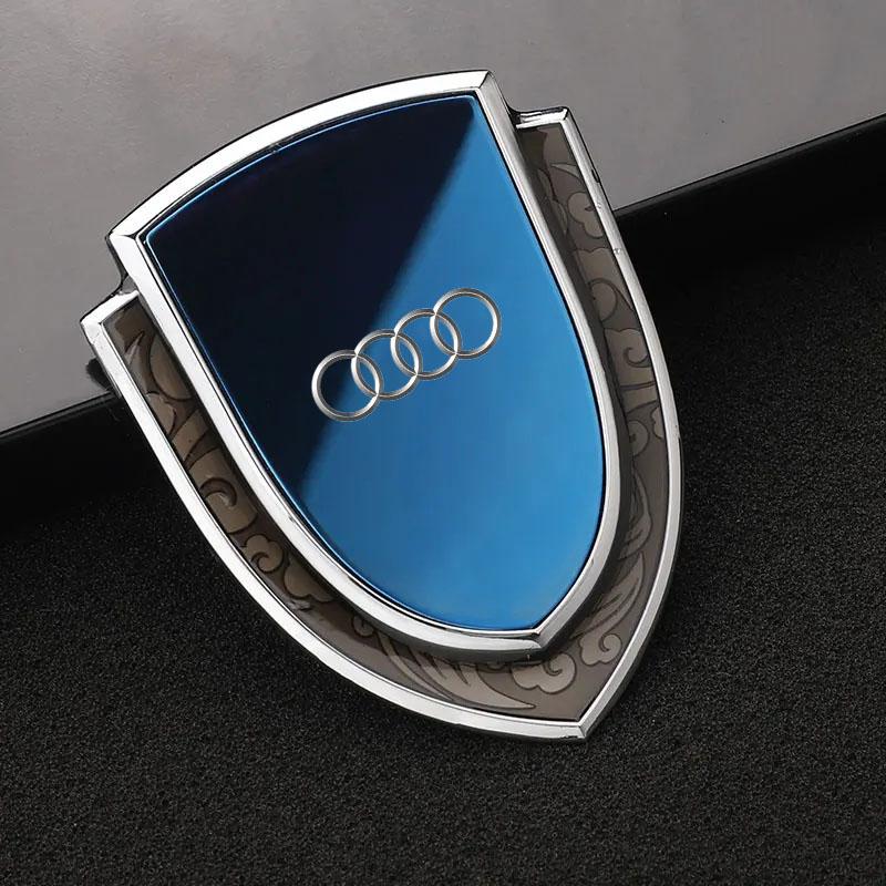 Metal Car Fender Body Emblem Shield Decoration Stickers For J5 A4 A4L A5 A6 A7 A8 A8L TT Q1 Q2 Q3 Q4 Q5 Q6 Q7 Q8 B2 B3 B4 B5 W2