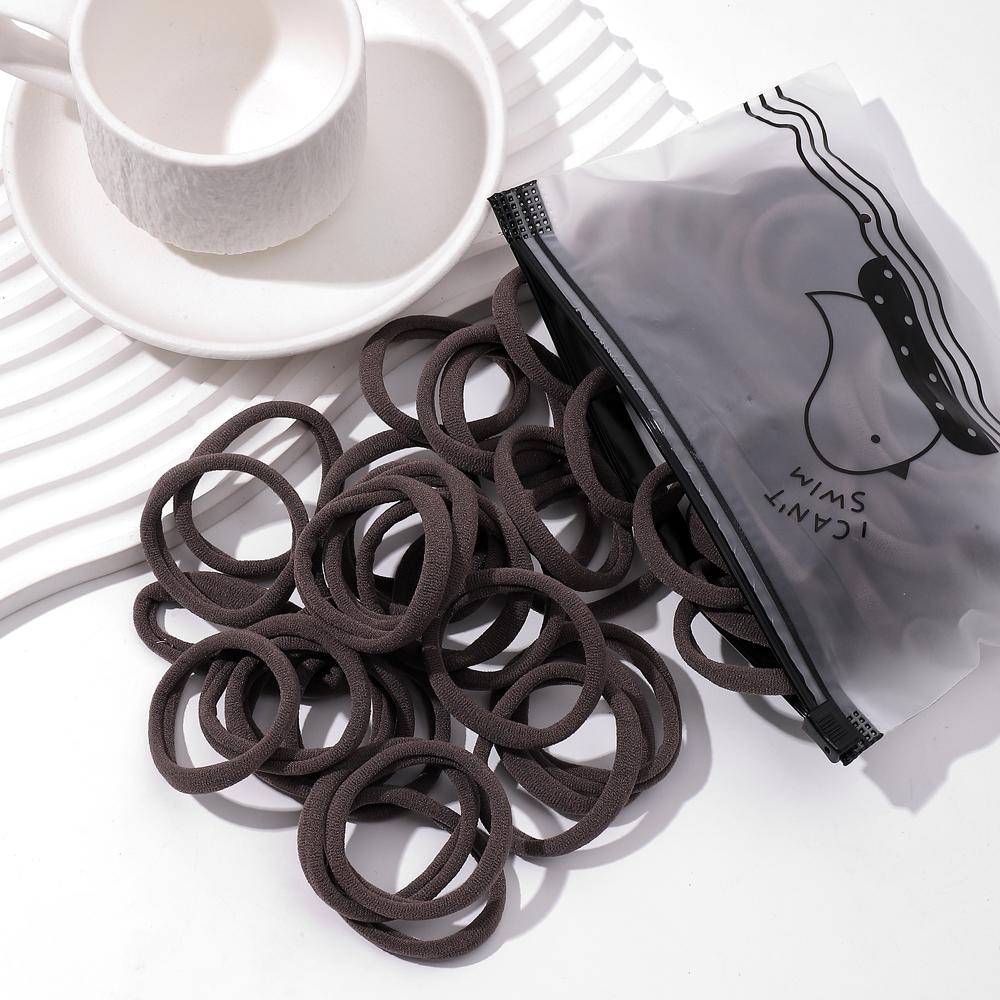 20/50Pcs Women Girls Basic Hair Band 4.5cm Simple Solid Colors Elastic Headband Hair Ropes Ties Hair Accessories Ponytail Holder