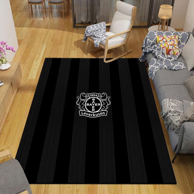 Bayer 04 Leverkusen Flannel Pattern Square Carpet,Area Rug,Carpet Rug for Living Room Bedroom Sofa Playroom Decor,Non-slip Floor Mat