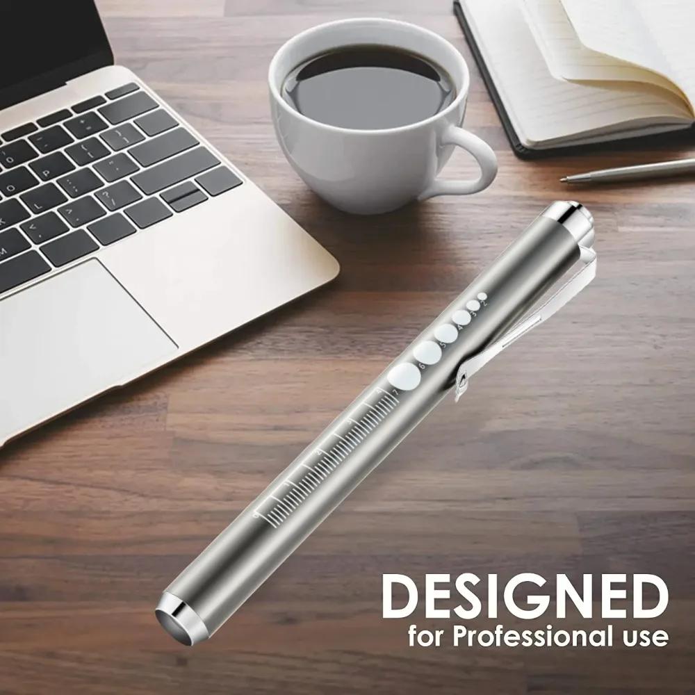 Mini Portable Medical Nurses Penlight Medicals with Clip Flashlight with Clip Water-Resistant Reusable LED Pocket Torch
